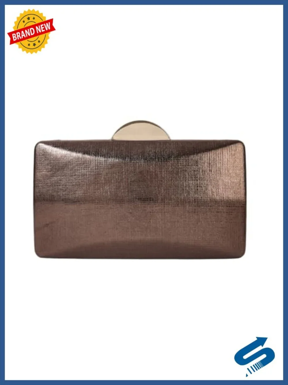 Sparkly Hard-Shell Clutch Crossbody Bag with Chain for Wedding Cocktail